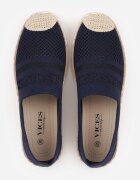  Espadrile Bleumarin pe Talpă Plată din Împletitură Chorisa