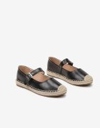  Espadrile Negre Decorate cu curea și cu împletitură Noniara