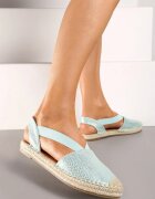  Espadrile plate verde deschis din imitație de piele Wialla