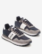 everland Pantofi Sport Sneakers Din Piele Bleumarin-Gri Cu Inscripție Polzeki