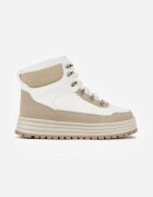 fashion Adidași Albi cu Talpă Groasă cu Blană Alweda