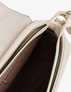 fashion&bags Geantă Albă Tip Poștașă cu Clapă Decorativă Monavia