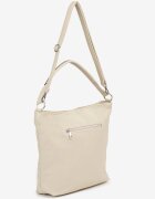 fashion&bags Geantă Bej Decorată cu Matlasare și Aplicație Metalică Mrulla