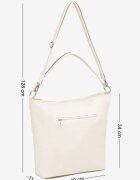 fashion&bags Geantă bej decorată cu matlasare și aplicație metalică Mrulla