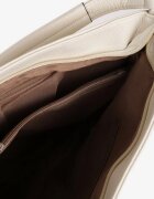 fashion&bags Geantă bej decorată cu matlasare și aplicație metalică Mrulla