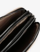 fashion&bags Geantă Bej deschis cu trei compartimente Tip poștaș Decorată cu litere Lanithara