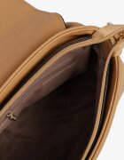 fashion&bags Geantă Bej închis Tip poștaș cu clapetă aurie decorativă Monavia