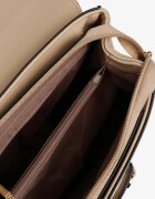 fashion&bags Geantă Bej închis tip poștaș cu Mâner și Aplicație Decorativă Alamira
