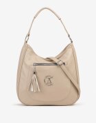 fashion&bags Geantă Bej închis Tip Shopper Decorată cu Franjuri Felluria