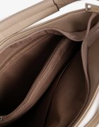 fashion&bags Geantă Bej închis Tip Shopper Decorată cu Franjuri Felluria