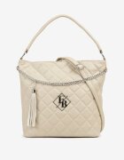 fashion&bags Geantă Bej Matlasată Shopper cu Curea Lanelea