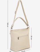 fashion&bags Geantă Bej Matlasată Shopper cu Curea Lanelea