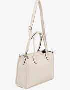 fashion&bags Geantă Mică Albă Tip Shopper cu Curea Suplimentară Lorsekia