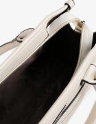 fashion&bags Geantă Mică Albă Tip Shopper cu Curea Suplimentară Lorsekia