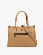 fashion&bags Geantă Mică Tip Shopper Bej Închisă cu Curea Suplimentară Lorsekia