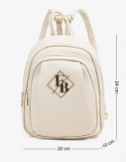 fashion&bags Rucsac Bej deschis în formă trapezoidală cu aplicație elegantă Nanariel