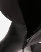fashion&bella Cizme cu toc cu detalii metalice și cu panouri elastice Arandria Negre