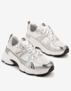 fashion&bella Adidași Argintii în stil streetwear cu detalii din plasă Dorelline