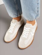 fashion&bella Adidași Bej în Stil de Tenisi Clasici cu Cusături Decorative Napilia