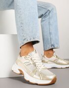 fashion&bella Adidași bej în stil streetwear cu decorațiuni din plasă Dorelline