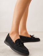 fashion&bella Mocasini Negri Decorați Cu Legătură Fyrelerris