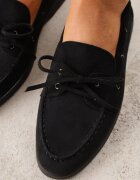 fashion&bella Mocasini Negri Decorați Cu Legătură Fyrelerris
