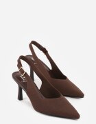 fashion belle Sandale Maro cu toc stiletto Decorate cu împletitură Callaxie