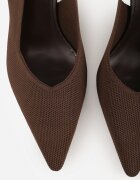 fashion belle Sandale Maro cu toc stiletto Decorate cu împletitură Callaxie