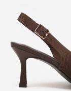fashion belle Sandale Maro cu toc stiletto Decorate cu împletitură Callaxie