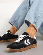 fashion&bella Sneakers Negri în Stil de Tenisi Clasici cu Cusături Decorative Napilia