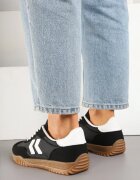 fashion&bella Sneakers Negri în Stil de Tenisi Clasici cu Cusături Decorative Napilia