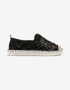fashion Espadrile Negre din plasă decorate cu paiete Viviluria