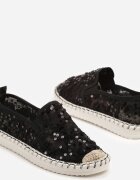 fashion Espadrile Negre din plasă decorate cu paiete Viviluria