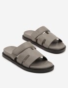 fashion Papuci Gri din Spumă Decorate cu Decupaje Arrivara