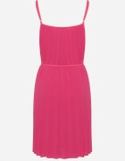 fashion Rochie Fucsia cu Bretele Reglabile cu Curea din Material Textil Liata