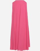 fashion Rochie Fucsia Netedă Midi cu bretele cu decolteu triunghiular Voriala
