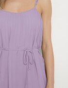 fashion Rochie mov cu bretele reglabile cu curea din material Liata