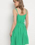fashion Rochie Verde cu bretele reglabile cu cordon din material Liata