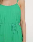 fashion Rochie Verde cu bretele reglabile cu cordon din material Liata