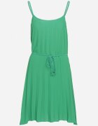 fashion Rochie Verde cu bretele reglabile cu cordon din material Liata