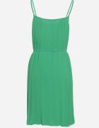 fashion Rochie Verde cu bretele reglabile cu cordon din material Liata