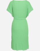 fashion Rochie Verde deschis cu Mânecă Scurtă și Curea din material Ellata
