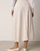 fashion station Fustă bej deschis clasică midi cloș Verettia