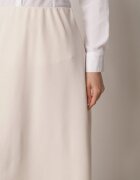 fashion station Fustă bej deschis clasică midi cloș Verettia