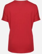 fashion Tricou Bordeaux Decorat cu Strasuri și cu Imprimeu Wallilena