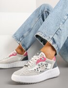 fiori&spinc Adidași Gri-Roz cu Nituri și Stea Viroti
