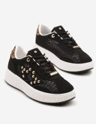 fiori&spinc Sneakers negre cu capse și stea Viroti