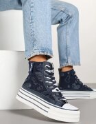 fiori&spinc Tenisi bleumarin din material denim cu platformă Zorilea