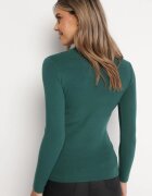 foresta bella Maletă din tricot verde închis cu decolteu cu zirconii glamour