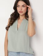 fresh made Bluză Verde din Viscoză Decorată cu Decupaj Tilonira